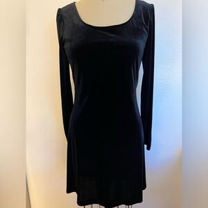 Long  Sleeve Velvet Dress with Scoop neck  Size M